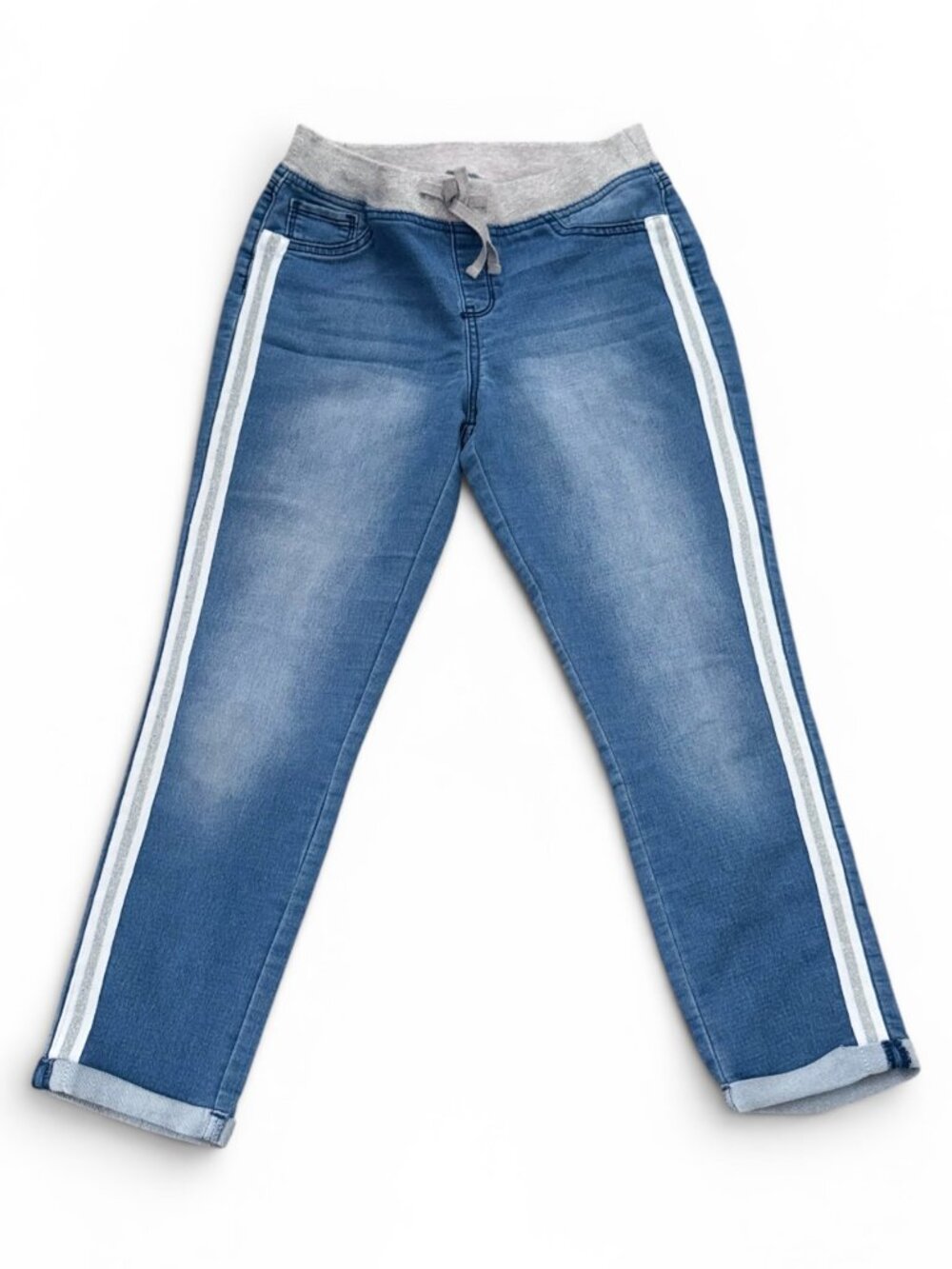 Wonder Nation Denim Jogger Jeans – Side Stripes – XL (14–16)